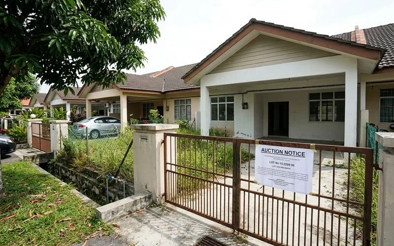 Rumah lelong di kawasan matang